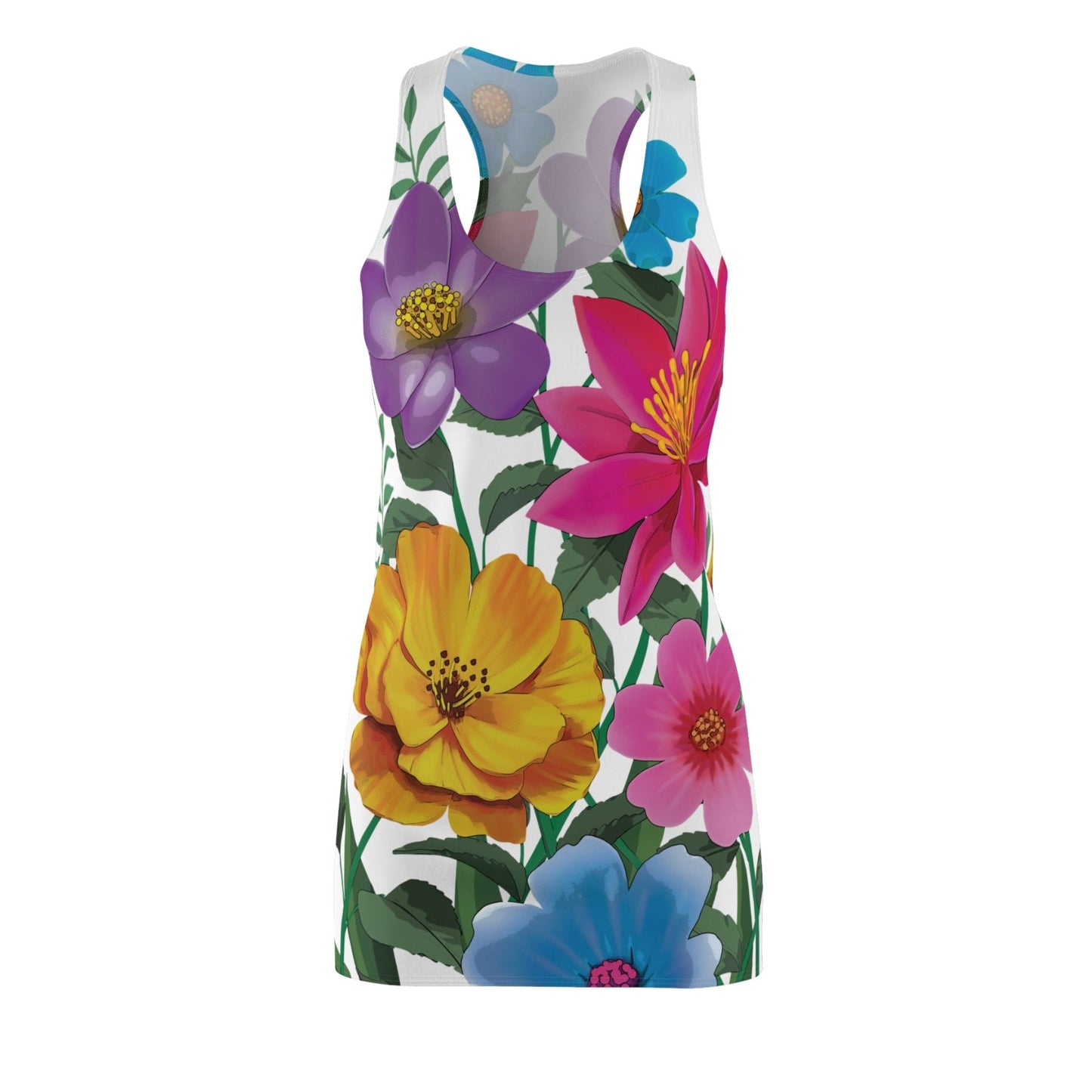 Racerback Dress for women with floral design print