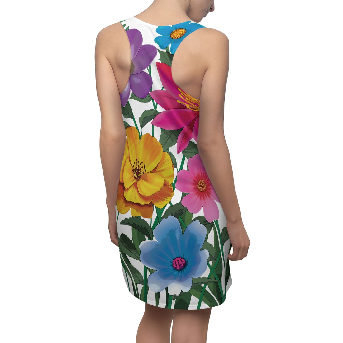 Racerback Dress for women with floral design print